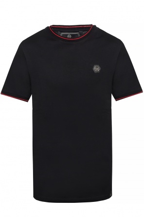 T-shirt with logo plaque, zdjęcie 1 T-shirt with logo plaque od Philipp Plein